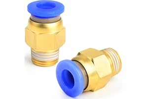 ERGAOBOY 2 pezzi 8mm tubo OD x 1/8 BSP maschio dritto per collegare pneumatico raccordi (PC8-01)