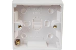 rhinocables Ethernet Back Box for Faceplates, Fits Wall Plate for Ethernet Cable Network Sockets Single Gang (1, 16mm)