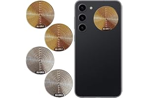 ZEPIQOR Patch Anti Ondes Portables 4 Pièces anti ondes portables Autocollants Pour Téléphones Portables Auto-adhésif Protection Efficace Contre Les Ondes Wi-FI et 5G pour Téléphones Tablettes et PC