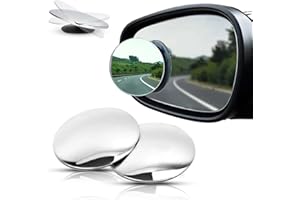 AFSAH Blind Spot Mirrors for Cars - Round Frameless Wing Mirror 360° Rotate Adjustable HD Glass Convex Rearview Mirror,Side,Parking,Small,Reversing Mirror for Universal Cars 2 Pack