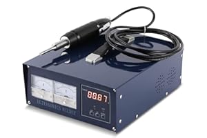BAOSHISHAN Ultraschall-Schweißgerät Kunststoff-Punktschweißgerät für Farm Eggs Belt Mistgürtel tragbar 220V (500W Maschine mit Horn für Ei/Mistgürtel)