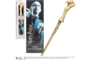 THE NOBLE COLLECTION Varita mágica con marcapáginas 3D de Lord Volvemort, Harry Potter