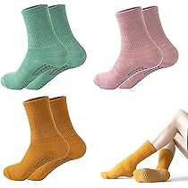 3 Paia Calzini Antiscivolo Per Yoga E Fitness - Cotone, Grip Sicuro, Taglia EU 36-38