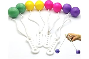 RIFF RUFFLE GOODIE GIFTS Riff Ruffle 12 Clacker Ball Set - Assorted Clacker Balls on a String, Swinging Ball Toys for Kids, Fidget Knockers Vintage Toys - Party Favours, Goodie Bag Toys, Stocking Stuffers