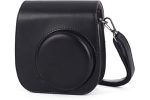 Leebotree Mini 12 Cámara Instantánea Funda Compatible con Instax Mini 12 / Mini 11 Cámara Instantánea, Bolsa de Transporte Fabricada en Cuero, Dispone de Una Correa de Proteger y Bolsillo
