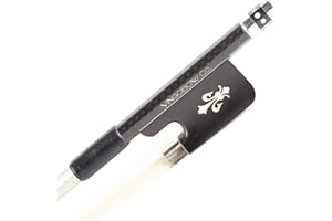 VINGOBOW Magnífico arco de violonchelo de fibra de carbono con textura Pernambuco. Bien Flexibilidad y tono cálido Fleur De Lys