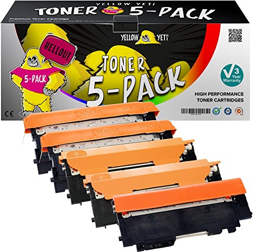 Yellow Yeti 5 Cartuchos de Tóner compatibles para Samsung Xpress SL-C430 C430W SL-C480 C480FN C480FW C480W | CLT-P404C CLT-K404S CLT-C404S CLT-M404S CLT-Y404S [3 años de garantía]