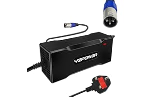 YZPOWER Battery Charger 54.6V 2A For 48V Lithium Battery of Electric Bike, Electric Scooter, E-bike, Mobility Scooter, 48V 2A Charger 3 Pin XLR (1+2-3-) Connector