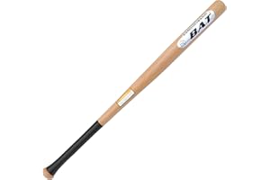 ICHIGO ICHIE Bate de Béisbol de Madera Maciza con Mango Antideslizante 75cm, Súper Resistente, Potente y Seguro, Ideal para Entrenamiento, Deporte y Uso Recreativo, Diseño Ergonómico para Adultos y Jóvenes