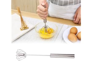 COMEDYKING Fouet, Batteur Manuel Semi-Automatique, Batteur à œufs Manuel en Acier Inoxydable, Batteur Rotatif Multifonctionnel Fouet Magiqu pour Fouetter, Battre et Mélanger (taille moyenne)