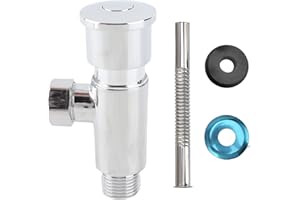 HILITAND Zawór Spłukujący, Zawór Spłukujący Pisuar, Ręczny Zawór Spłukiwania Moczu ze Stopu Cynku, Przyciskowy Zawór Zbiornika Wody, Pisuar Odsłonięty