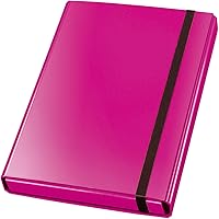 Veloflex 4443371 Sammelbox Velocolor, DIN A4, mit Gummizug, Dokumenten-Box, Heft-Box, aus Karton, pink