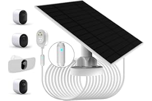 LIFEMOI Panel solar de 6W compatible con cámaras Arlo Pro 5S 2K, Pro 4, Pro 3, reflector, Ultra 2, Ultra y Go 2, resistente a la intemperie, fácil instalación, impermeable IP66, cable de carga de 4m