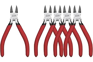 HOUSERAN Szczypce tnące 127 mm, szczypce do cięcia bocznego, antypoślizgowe szczypce z czerwonym uchwytem, mini obcinarki do modelarstwa, rzemiosła, zamki błyskawiczne