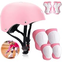MSemis Kit De Protection Vélo Enfant – Casque + Genouillères + Coudières + Protège-poignets, Réglable 3-10 Ans, Pour Roller, Trottinette, Skateboard