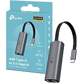 TP-Link USB C 2.5G LAN Adapter Ethernet Adapter RJ45 2500Mbps Netzadapter kompatibel mit Windows, Mac OS, iPadOS, Chrome OS,