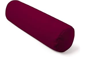 Present Mind (Diameter 20cm) Round Yoga Block Bolster for Yin Yoga Made in the EU with Multivarious Colors - 100% Natural Yoga Cushion with Washable Covers