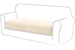 TIANSHU Copriseduta Divano Elasticizzato Fodera per Cuscino ad Alta Elasticità Cuscino per Divano Fodera per mobili Coprisedile per Divano Fodere per Cuscino a 2 Posto (2 Posti, Avorio)