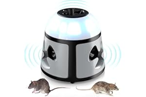 GOUSHY Professionell 360° Ultraschall Mäuseabwehr,Effektiv Mäuse vertreiben mit Ultraschallwellen,optimiert für die Abwehr von Mäusen und Ratten