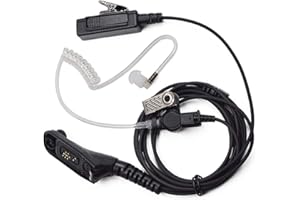 Jinxuny Air Tube PTT Earpiece Microphone Headset Detachable Wire Connector For Motorola Two Way Radio Walkie Talkie DP4400 DP4401 DP4600 DP4800 DP4801