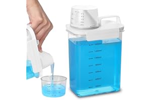 YSWOVUO 1800ML Dispenser Detersivo Lavatrice con Misurino, Ermetico Contenitori Detersivi Lavanderia, Dosatore per Detersivo e Detersivo in Polvere, Contenitore per Cereali Zucchero Muesli