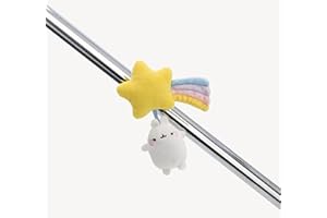NICI MagNICI - Estrella fugaz con MOLANG de 5 cm, Blanco, muñeco de Peluche con imán Que se adhiere a Superficies metálicas, pizarras magnéticas y Asas de Bolsos, para Viaje, Idea de Regalo, 62213
