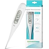 Femometer Digital Thermometer, Medical Thermometer, Fast and Accurate C/F, Oral Thermometer for Adults and Kids Baby, Grey