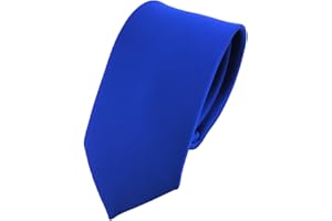 TIGERTIE étroit cravate pour les enfants satin bleu marine royal unicolor - cravate Tie