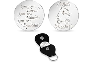 SERENEGLOW Love Pocket Hug Bear Heart Easter Gifts Inspirational Gifts for Women Men, Presents for Him Her Kids Easter Gifts Pocket Hug Heart Thoughtful Gifts Birthday Gifts Graduation Friends Gifts Valentines