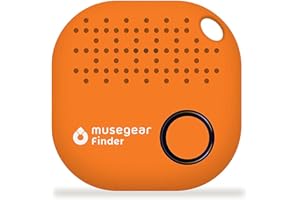 musegear app Key Finder - Version 2 localisateur et traqueur sonore pour retrouver clés - Volume 3 Fois élevé – Couleur Orange - Smartphone Bluetooth GPS couplage