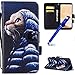 Produktbild Galaxy S8 Hülle,Schutzhülle für Samsung Galaxy S8,MoreChioce Bookstyle PU Leder Wallet Case Kunstleder Handytasche für Samsung Galaxy S8 Daunenjacke Katze Muster Klappbar Stand Flip Case Etui