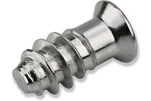 Mprofi MT® 50 x śruby euro 6,3 x 13 mm - śruby do mebli z łbem wpuszczanym - śruba łącząca pełny gwint otwór Ø 5 mm - stal ocynkowana specjalna śruba do szyn szuflad, zawiasy - EV/50