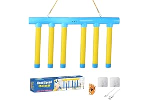 AOBLOK Upgrade Reflex Challenge Game, Drop The Stick Game, Catch All Drop Sticks Game, Hand Challenge Game, Hand Eye Coordination Reaction Training Toy, Adjustable Speed (Style A)