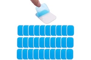 C100AE 60PCS EMS Gel Pads Hidrogel Almohadillas Gel para Abdominales EMS Electroestimulador Muscular Gel Parches Reemplazo Reutilizables Electroestimulador Tens Muscular para Abdomen, Brazo y Pierna