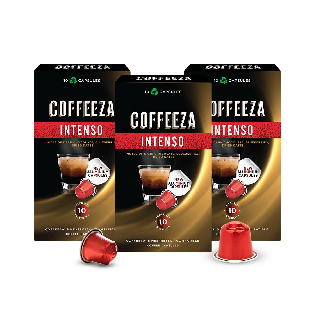 COFFEEZA Intenso Coffee Capsules (Pack Of 3 (30 Capsules), Intenso), 1 Kg