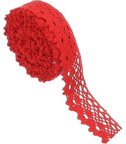 Spitzenband Baumwolle, 1,8 Cm Breit, 27 M Länge - Häkelspitze Für Nähen, Basteln, Kostüme & Hochzeitsdekoration