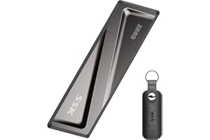 SSK SSD USB 3.2 Gen2 da 256 GB, lettura fino a 550 MB/s e scrittura da 500 MB/s SSD esterno portatile Unità USB veloce + adattatore USB C per smartphone, laptop, tablet e altro di tipo C