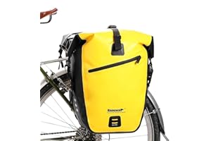 Rhinowalk Bike Pannier Bag Waterproof 25L Postman Saddle Bag Laptop Pannier Rack Bicycle Bag Professional Cycling Accessories-Yellow