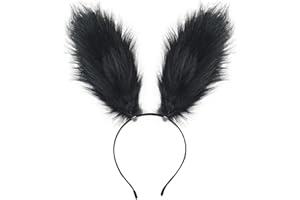 Fxaelian Cosplay Rabbit Bunny Long Ears Hair Clips Headband Hairband Hair Hoop