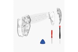 GODT GAME Replacement Shell Plate for PS5 PlayStation Portal Remote Player, Rear Shell Case and Front Grip casing, non-slip coating (Case Only) - Clear Transparent