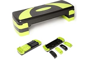 VISTA SPORTS Aerobic Stepper platform -Step Steps board High - Adjustable Height Fitness Workout Yoga Pilates Fitness Home Gym Removable Step Rise block