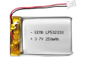 EEMB 3.7V 250mAh 502030 Lipo Batteria ricaricabile agli ioni di polimero di litio con connettore JST-Assicurarsi che la polarità del dispositivo corrisponda alla batteria prima dell'acquisto!!!