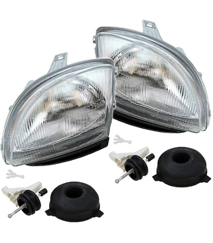 SET 2 Fari Freccia Anteriori Per Mitsubishi Pajero II (1991-1996) - Sinistro E Destro, Colore Bianco/Arancio