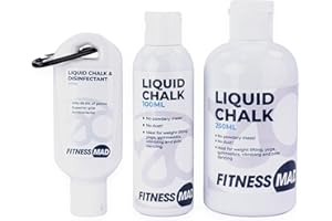 FITNESS-MAD Fitness Mad Tiza LÍQUIDA, extrafuerte y Manos Libres de Sudor, Tiza para Escalada, Levantamiento de Pesas y Crossfit, Fabricada en el Reino Unido, 3 tamaños