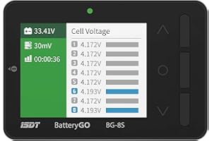 ISDT BattGo BG-8S Digital Battery Capacity Checker Battery Tester for LiPo/LiFe/ Li-ion/NiMH/Nicd