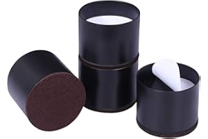 Ezprotekt Lot de 4 rehausseurs de lit Robustes pour canapé, Table, Hauteur de Levage de 3 cm, Coussinet inférieur pour protéger Les sols, Acier Massif offrant Un Soutien Solide (Noir, Rond)