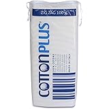 Cotton Plus ZIG ZAG 100 g - LINEA MEDICALE | 100% PURO COTONE IDROFILO CARDATO PER USO MEDICALE | Morbido e assorbente.