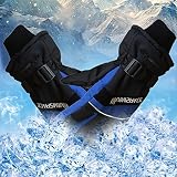 manoplas moto calefactables Hecha de algodón+nylon impermeables es perfecto para la nieve y las acciones al aire libre en invierno