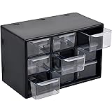 FESSOSKO 9 Cajones Caja Almacenamiento de Plástico de Clasificación Organizar con Compartimentos para Almacenar Joyas, Abalor