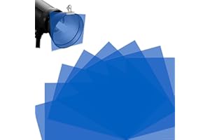 KINETOX 8 Stück Farbfolie Folie hitzebeständig Farbfolien A4 Transparente Farbkorrektur für lampen Blau Lampenfolie 29,7 x 21cm Farbfilter Foto grafie Studio Scheinwerfer Strobe Blitz LED Bühne DIY